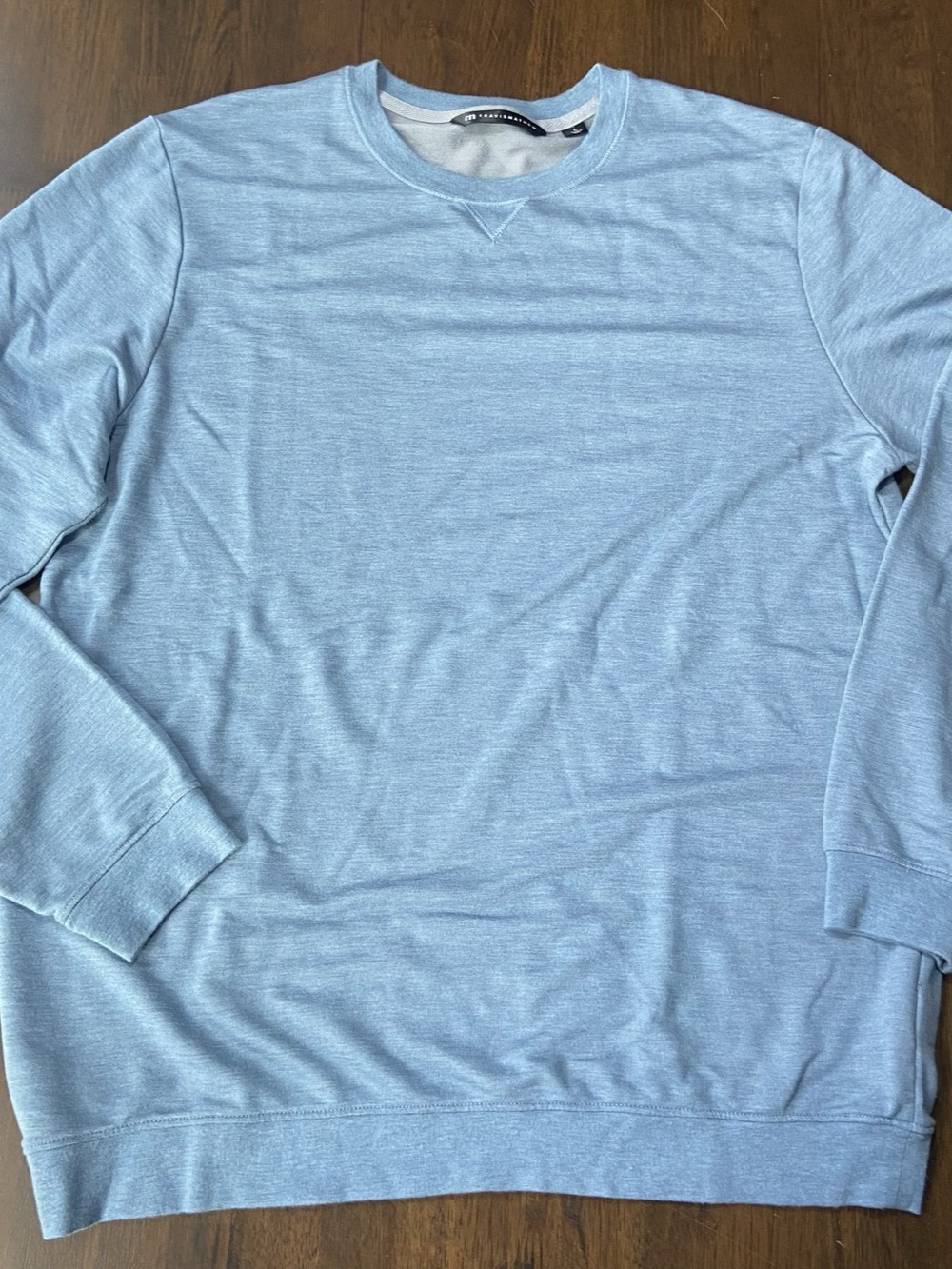 TravisMathew Pullover Sweater Mens Large Sweatshirt Blue French Terry Crewneck